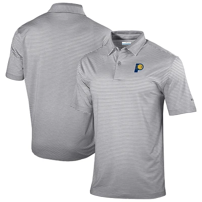Men's Columbia Gray Indiana Pacers Omni-Wick Golden Hills Polo