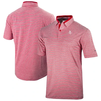 Men's Columbia Red Houston Rockets Omni-Wick Golden Hills Polo