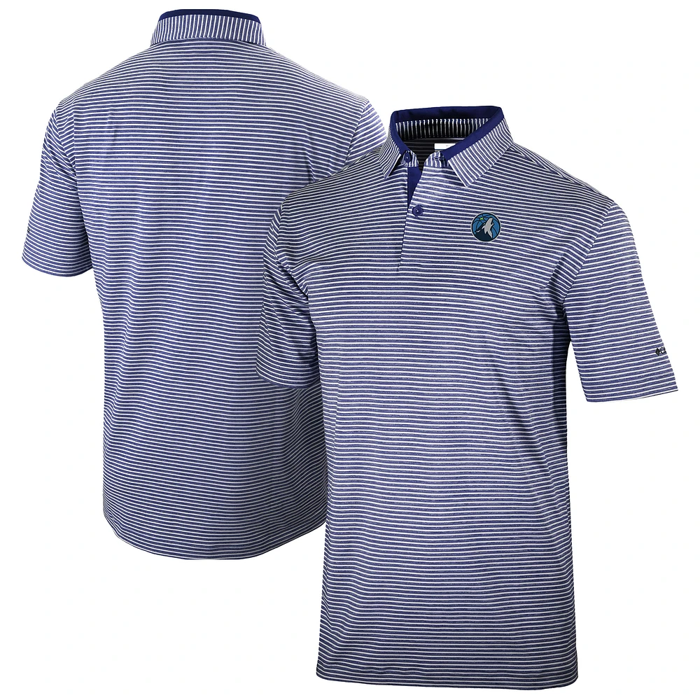 Men's Columbia Navy Minnesota Timberwolves Omni-Wick Golden Hills Polo