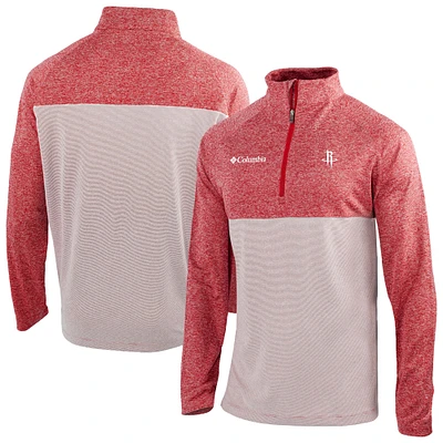 Men's Columbia Red Houston Rockets Omni-Wick Rockin' It Quarter-Zip Top