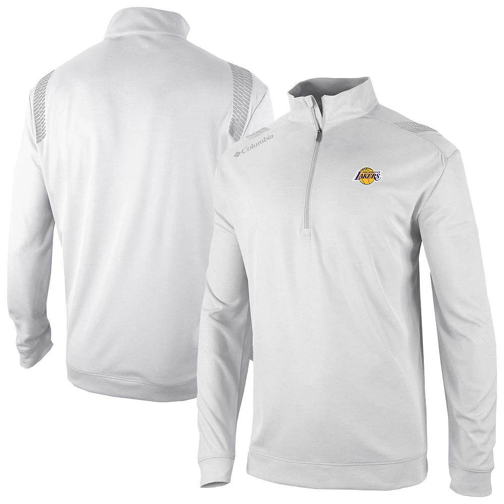 Men's Columbia Los Angeles Lakers Oakland Downs Omni-Wick Quarter-Zip Top