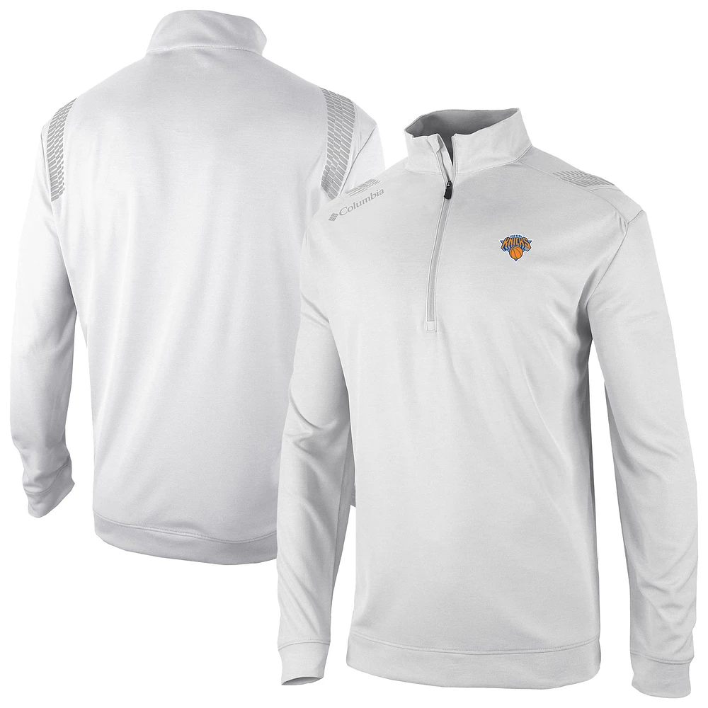 Men's Columbia New York Knicks Oakland Downs Omni-Wick Quarter-Zip Top
