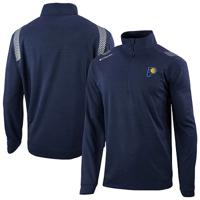 Men's Columbia Navy Indiana Pacers Oakland Downs Omni-Wick Quarter-Zip Top