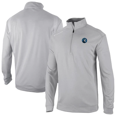 Men's Columbia Gray Minnesota Timberwolves Oakland Downs Omni-Wick Quarter-Zip Top