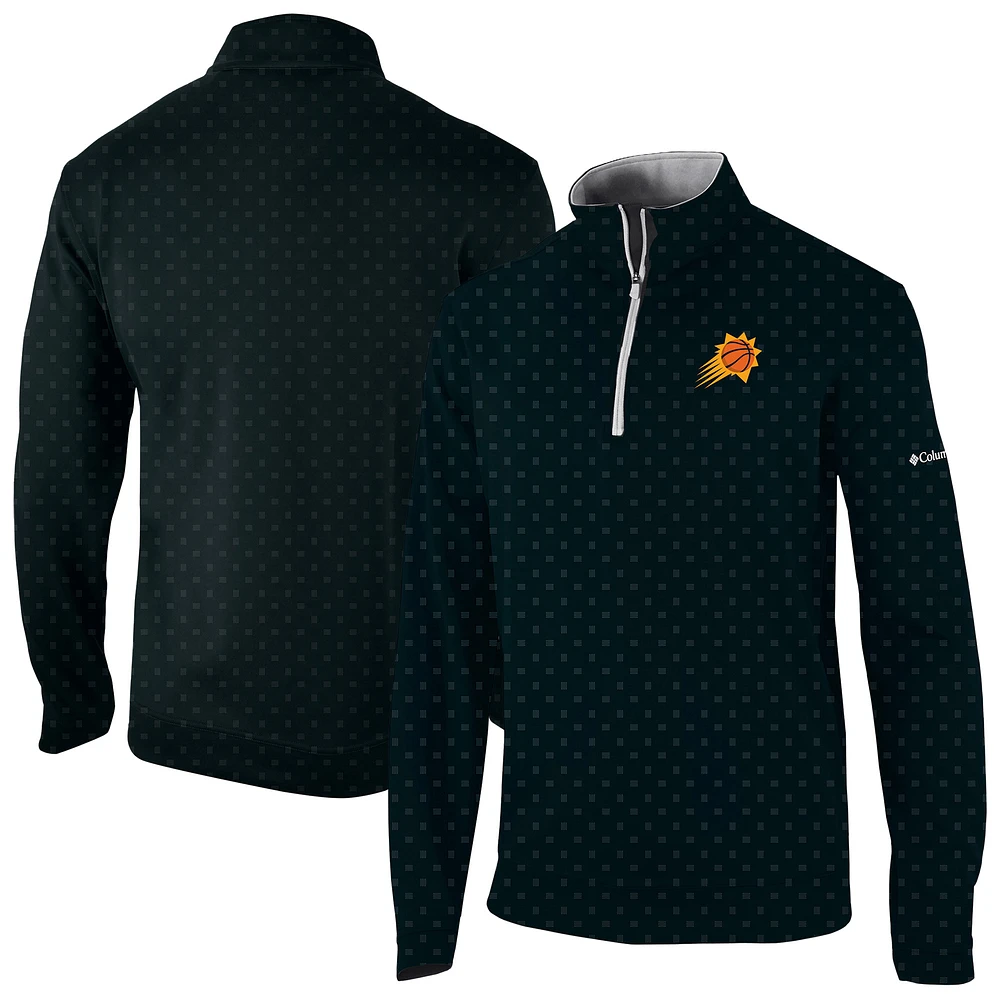 Men's Columbia Black Phoenix Suns Wickham Hills Omni-Wick Quarter-Zip Jacket