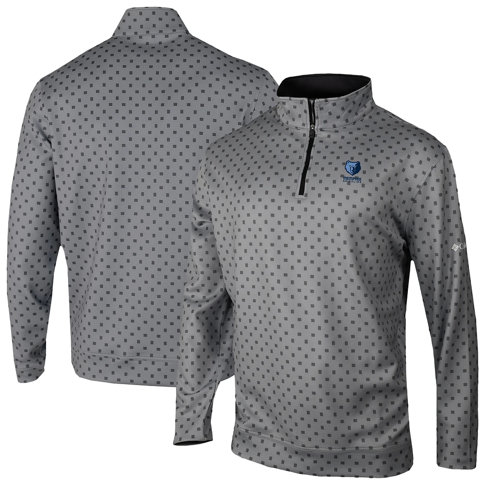 Men's Columbia Gray Memphis Grizzlies Wickham Hills Omni-Wick Quarter-Zip Jacket