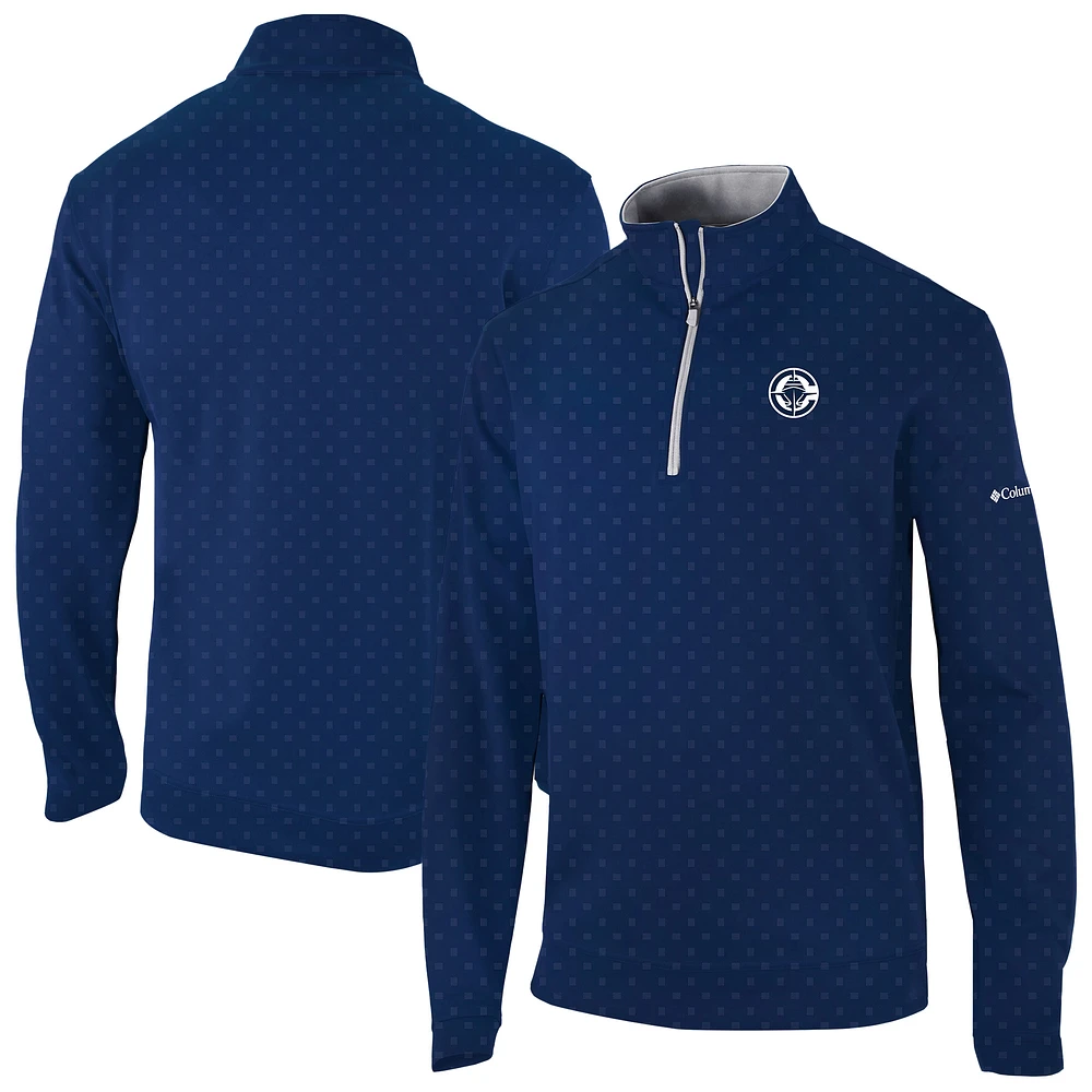 Men's Columbia Navy LA Clippers Wickham Hills Omni-Wick Quarter-Zip Jacket
