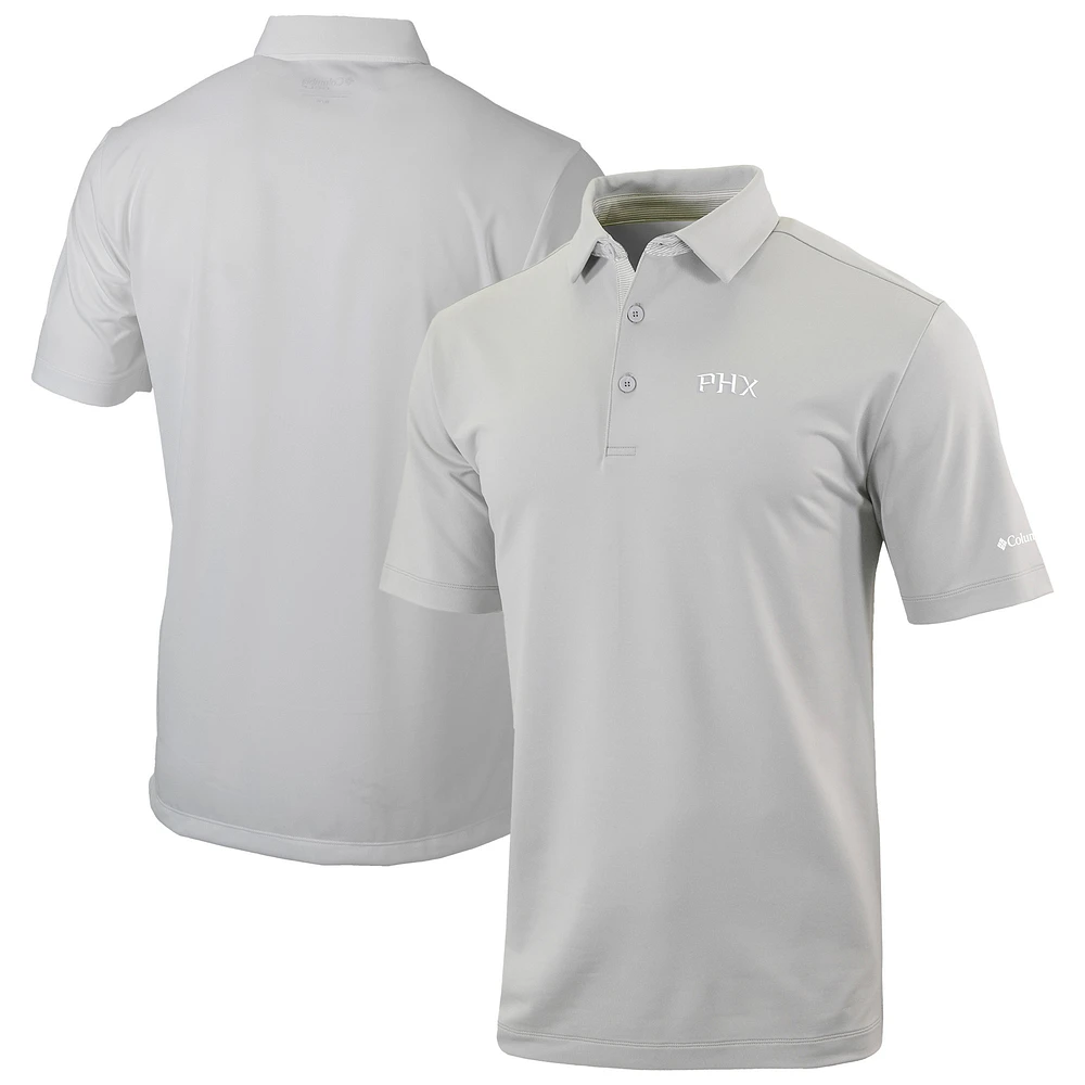 Men's Columbia Gray Phoenix Suns Omni-Wick Even Lie Polo