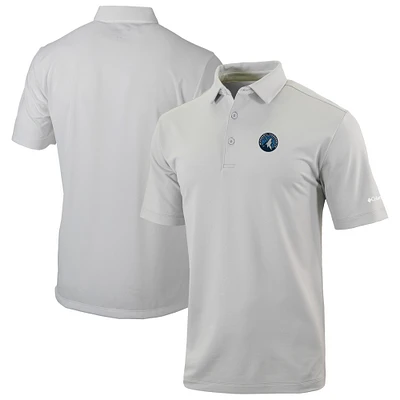 Men's Columbia Gray Minnesota Timberwolves Omni-Wick Even Lie Polo