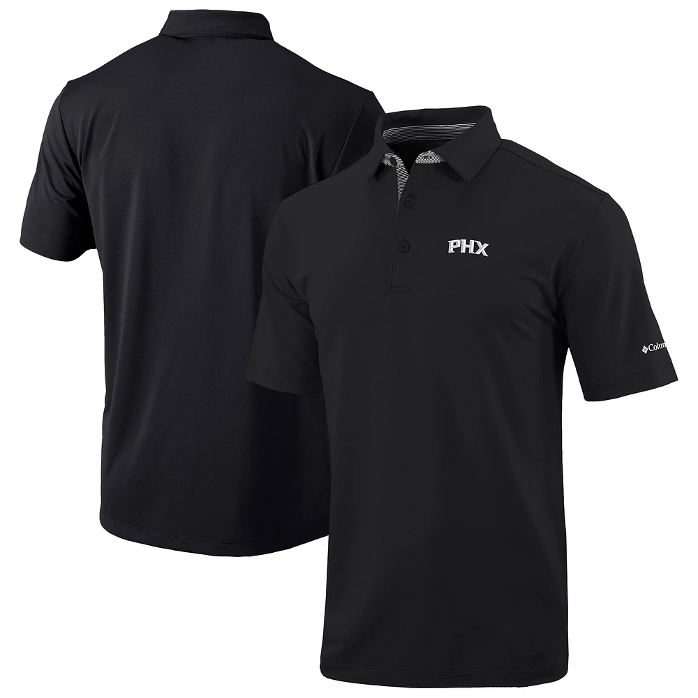 Men's Columbia Black Phoenix Suns Omni-Wick Even Lie Polo