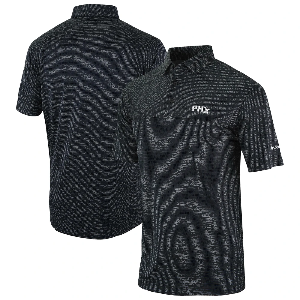 Men's Columbia Black Phoenix Suns Omni-Wick Heading Out Polo