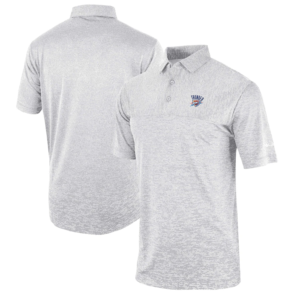 Men's Columbia Gray Oklahoma City Thunder Omni-Wick Heading Out Polo