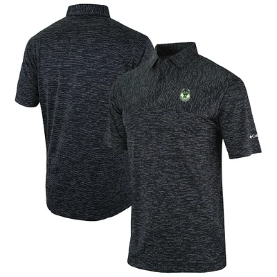 Men's Columbia Black Milwaukee Bucks Omni-Wick Heading Out Polo