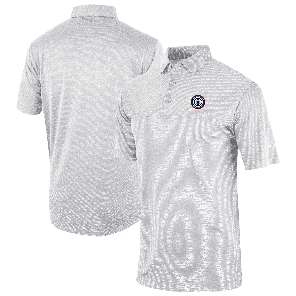 Men's Columbia Gray LA Clippers Omni-Wick Heading Out Polo