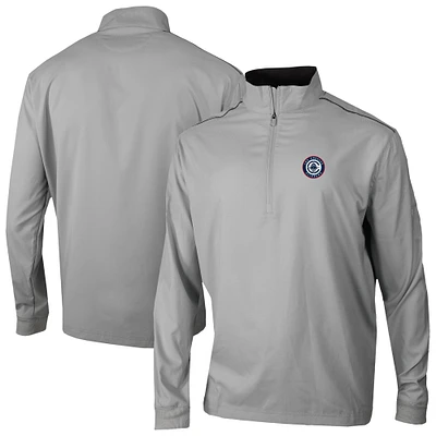 Men's Columbia Gray LA Clippers Omni-Wick Bogey's Paradise Quarter-Zip Top