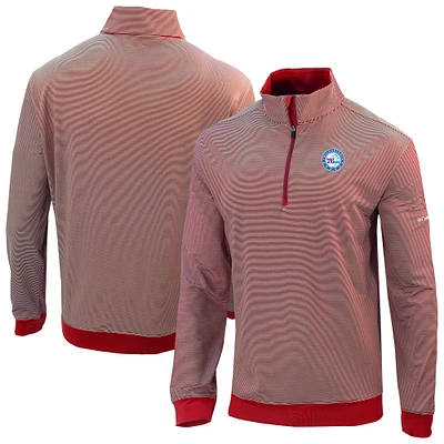 Men's Columbia Philadelphia 76ers Omni-Wick Even Lie Quarter-Zip Top