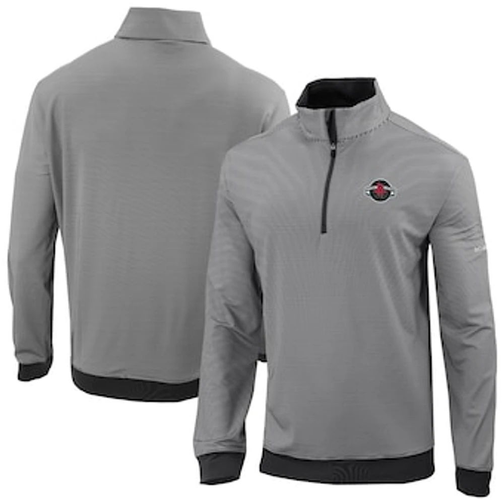 Men's Columbia Black Houston Rockets Omni-Wick Even Lie Quarter-Zip Top