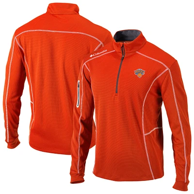 Men's Columbia Orange New York Knicks Omni-Wick Shotgun Quarter-Zip Jacket