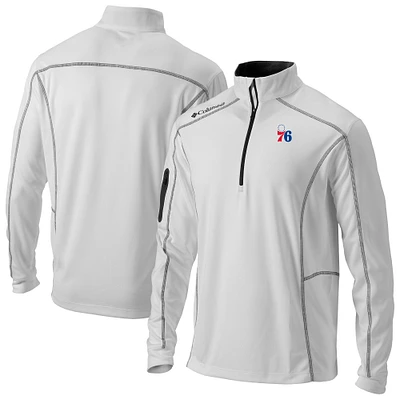 Men's Columbia Philadelphia 76ers Omni-Wick Shotgun Quarter-Zip Jacket