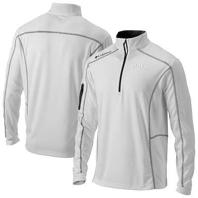 Men's Columbia White Phoenix Suns Omni-Wick Shotgun Quarter-Zip Jacket