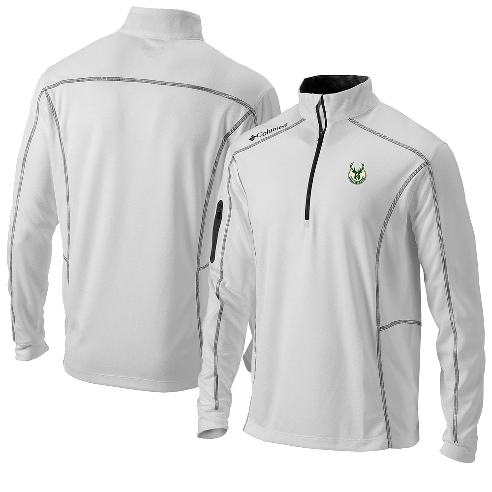 Men's Columbia Milwaukee Bucks Omni-Wick Shotgun Quarter-Zip Jacket