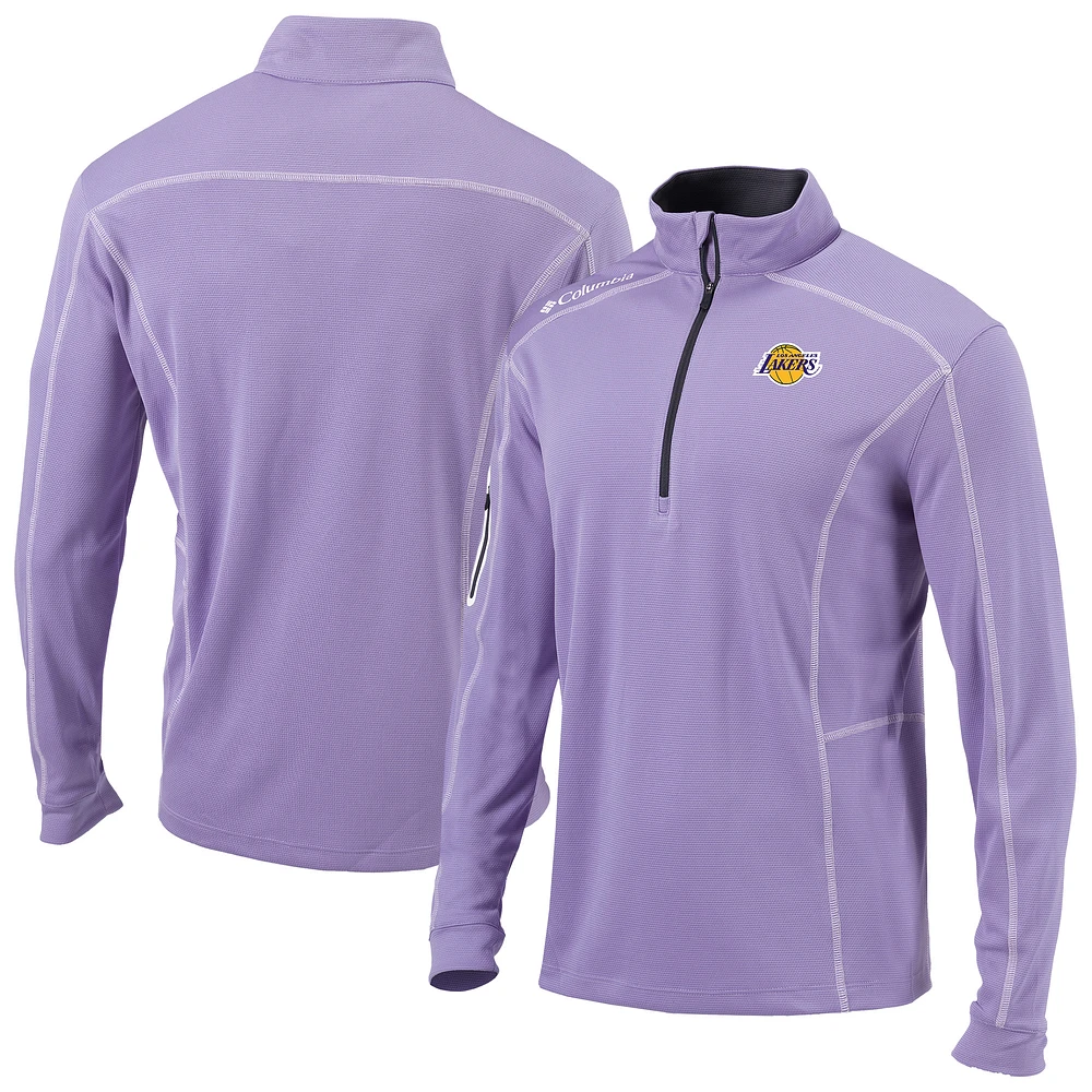 Men's Columbia Los Angeles Lakers Omni-Wick Shotgun Quarter-Zip Jacket