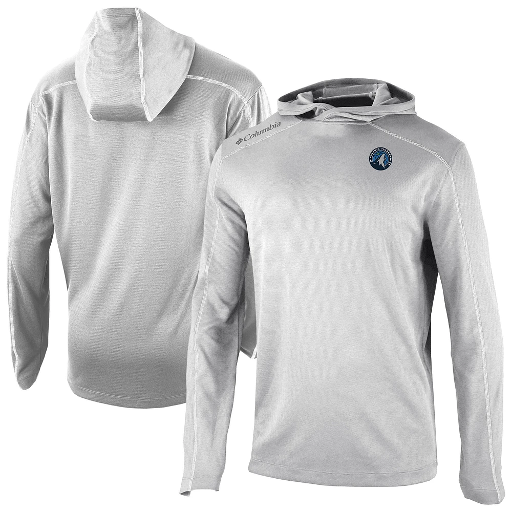 Men's Columbia Gray Minnesota Timberwolves Omni-Wick Shotgun Pullover Hoodie