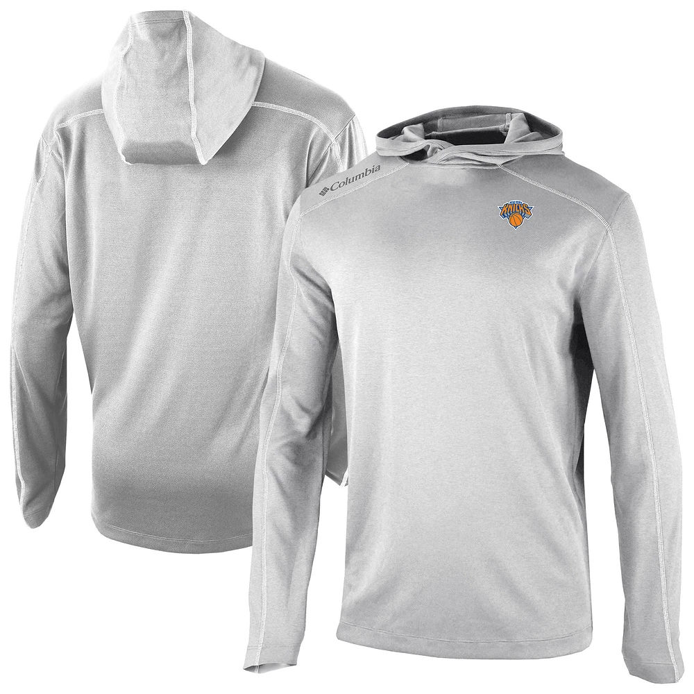 Men's Columbia Gray New York Knicks Omni-Wick Shotgun Pullover Hoodie
