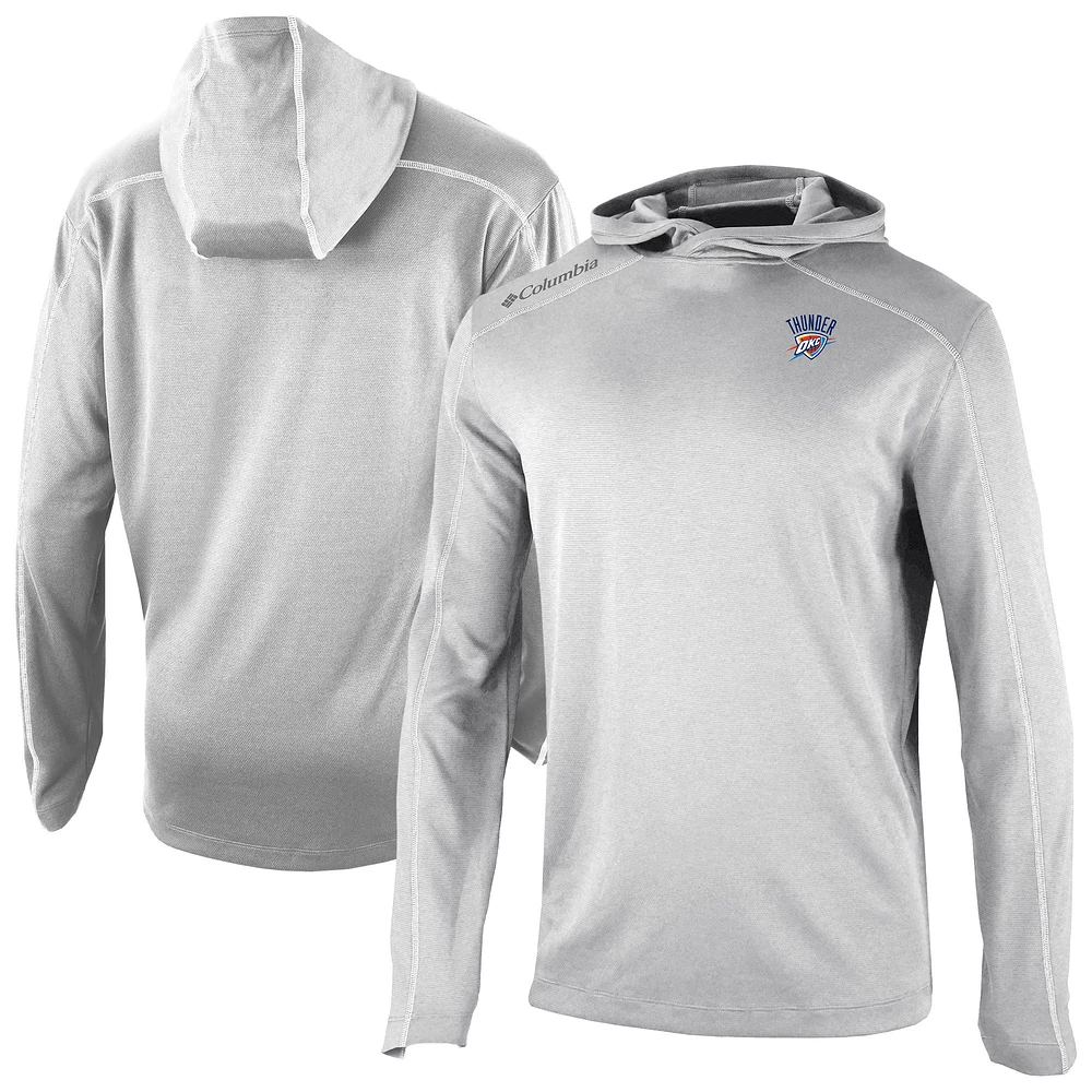 Men's Columbia Gray Oklahoma City Thunder Omni-Wick Shotgun Pullover Hoodie