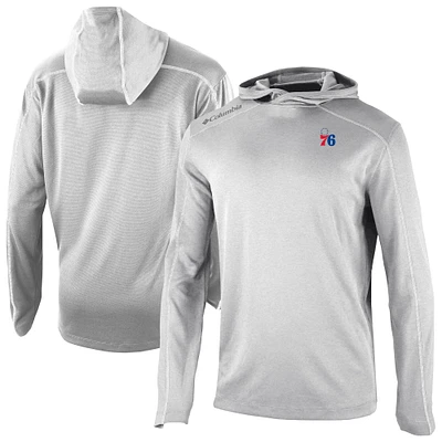 Men's Columbia Philadelphia 76ers Omni-Wick Shotgun Pullover Hoodie