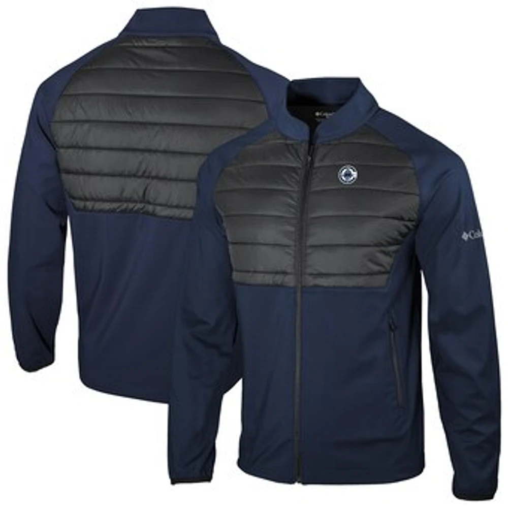 Men's Columbia Navy LA Clippers Omni-Wick The Element Full-Zip Jacket