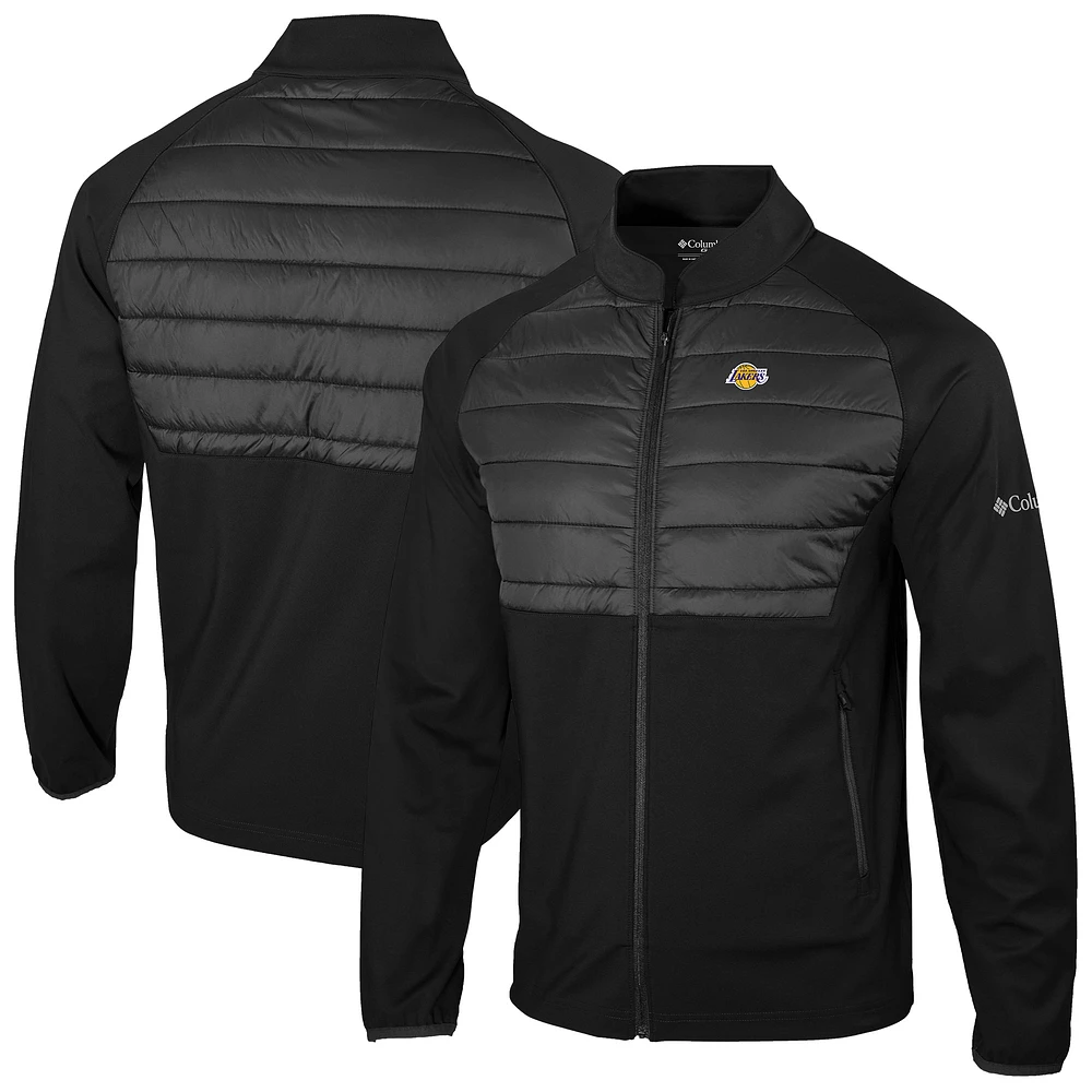 Men's Columbia Black Los Angeles Lakers Omni-Wick The Element Full-Zip Jacket