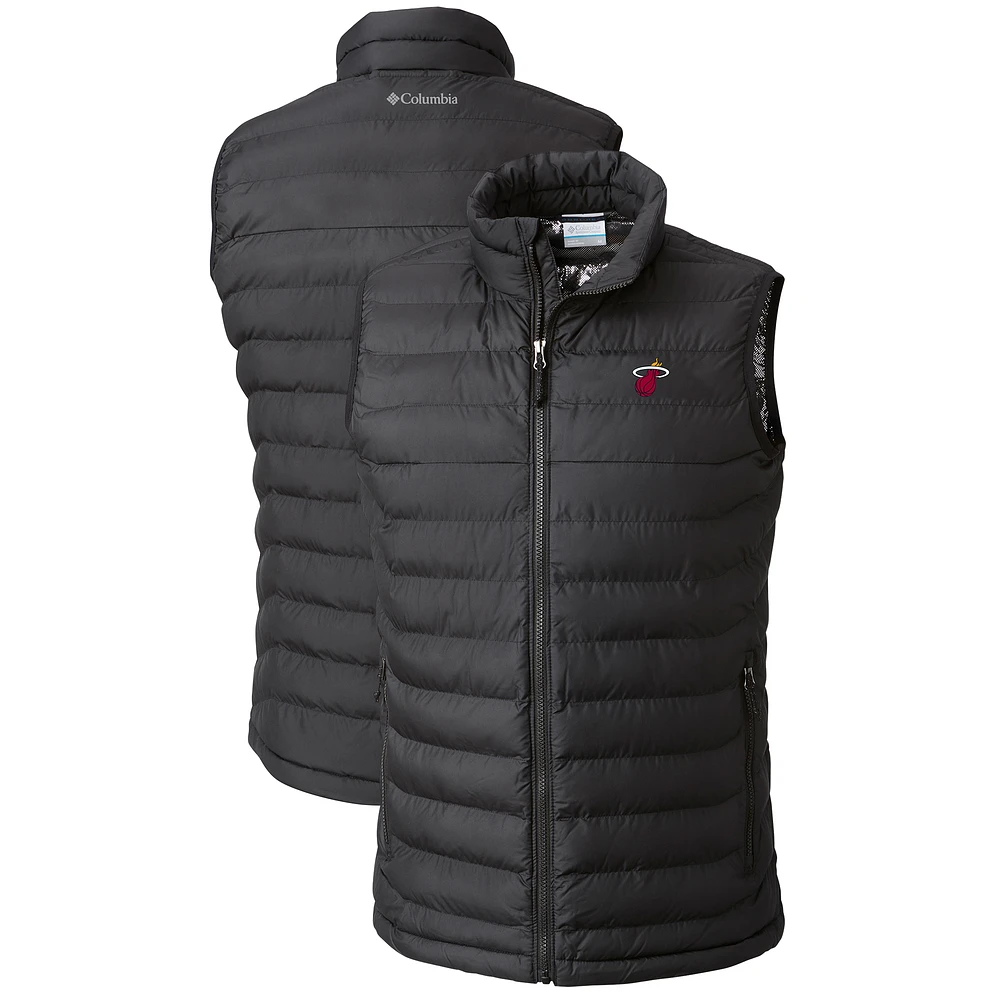 Men's Columbia Black Miami Heat Powder Lite Omni-Heat Reflective Full-Zip Vest