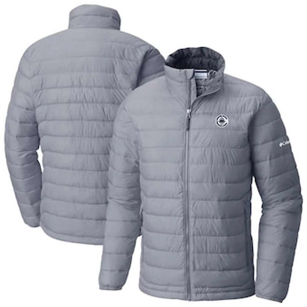 Men's Columbia Gray LA Clippers Powder Lite Omni-Heat Reflective Full-Zip Jacket