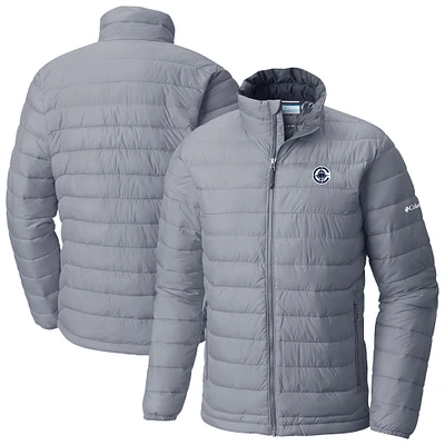 Men's Columbia Gray LA Clippers Powder Lite Omni-Heat Reflective Full-Zip Jacket