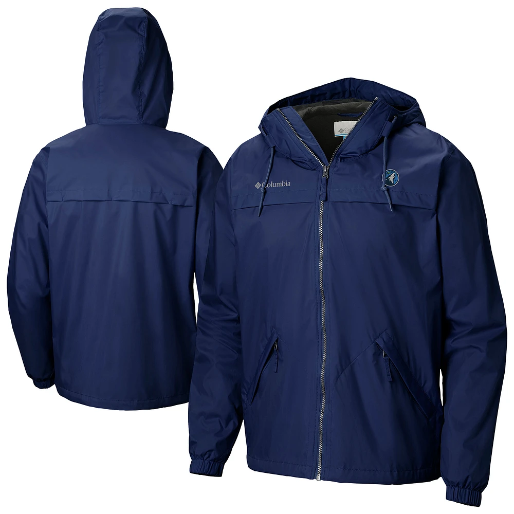 Men's Columbia Navy Minnesota Timberwolves Oroville Creek Lined Full-Zip Jacket