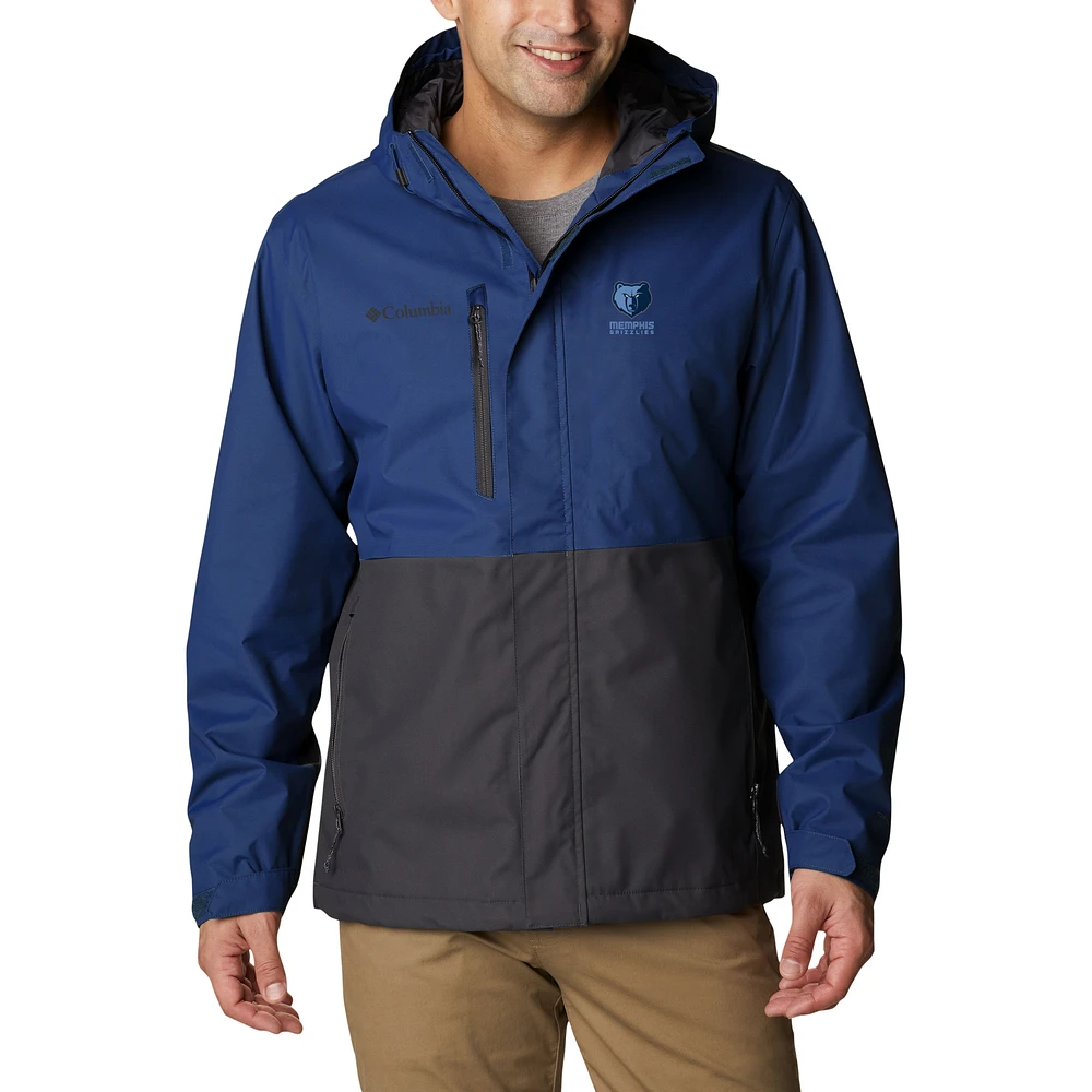 Men's Columbia Navy Memphis Grizzlies Omni-Tech Hikebound Full-Zip Jacket