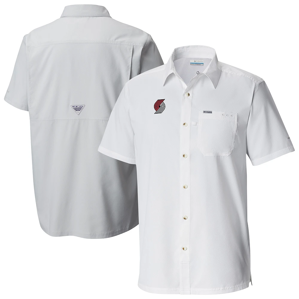 Men's Columbia Portland Trail Blazers Slack Tide Camp Button-Up Shirt