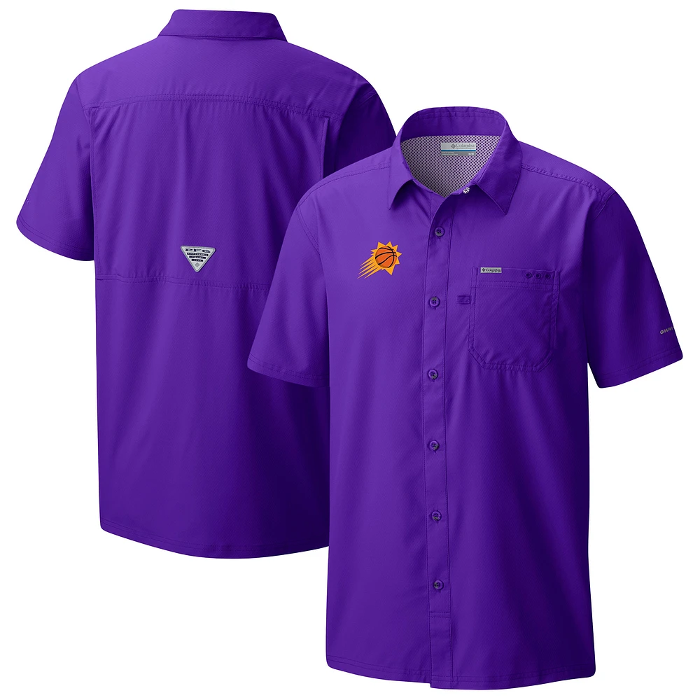 Men's Columbia Purple Phoenix Suns Slack Tide Camp Button-Up Shirt