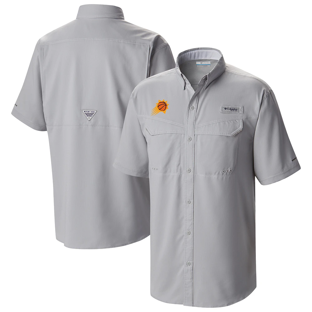 Men's Columbia Gray Phoenix Suns Omni-Wick Low Drag Offshore Button-Up Shirt