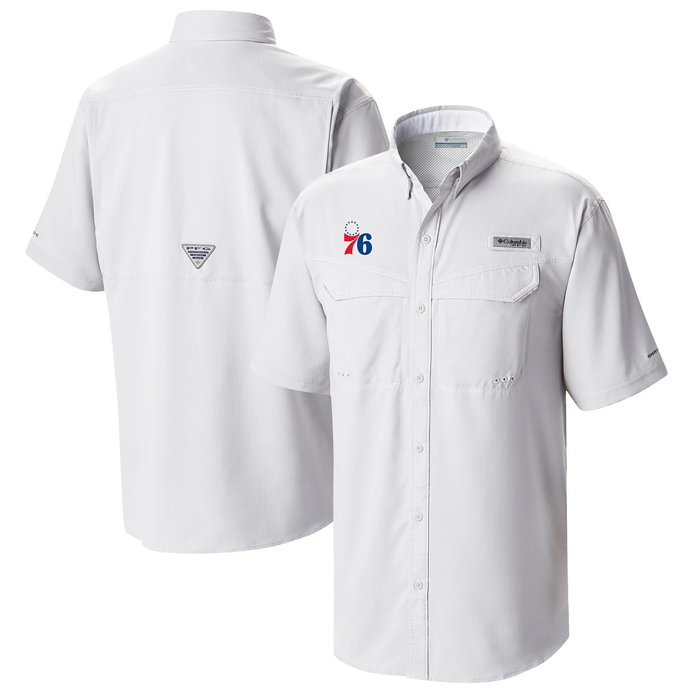Men's Columbia Philadelphia 76ers Omni-Wick Low Drag Offshore Button-Up Shirt