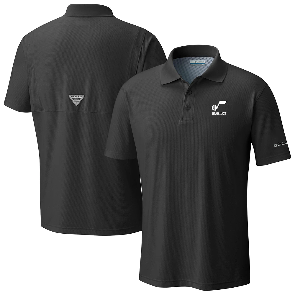 Men's Columbia Black Utah Jazz Low Drag Offshore Polo