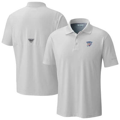 Men's Columbia White Oklahoma City Thunder Low Drag Offshore Polo