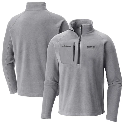 Men's Columbia Gray Memphis Grizzlies Fast Trek III Half-Zip Fleece Pullover