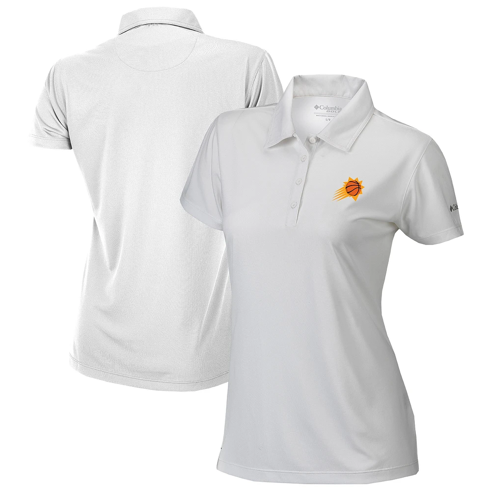 Women's Columbia White Phoenix Suns Omni-Wick Birdie Polo