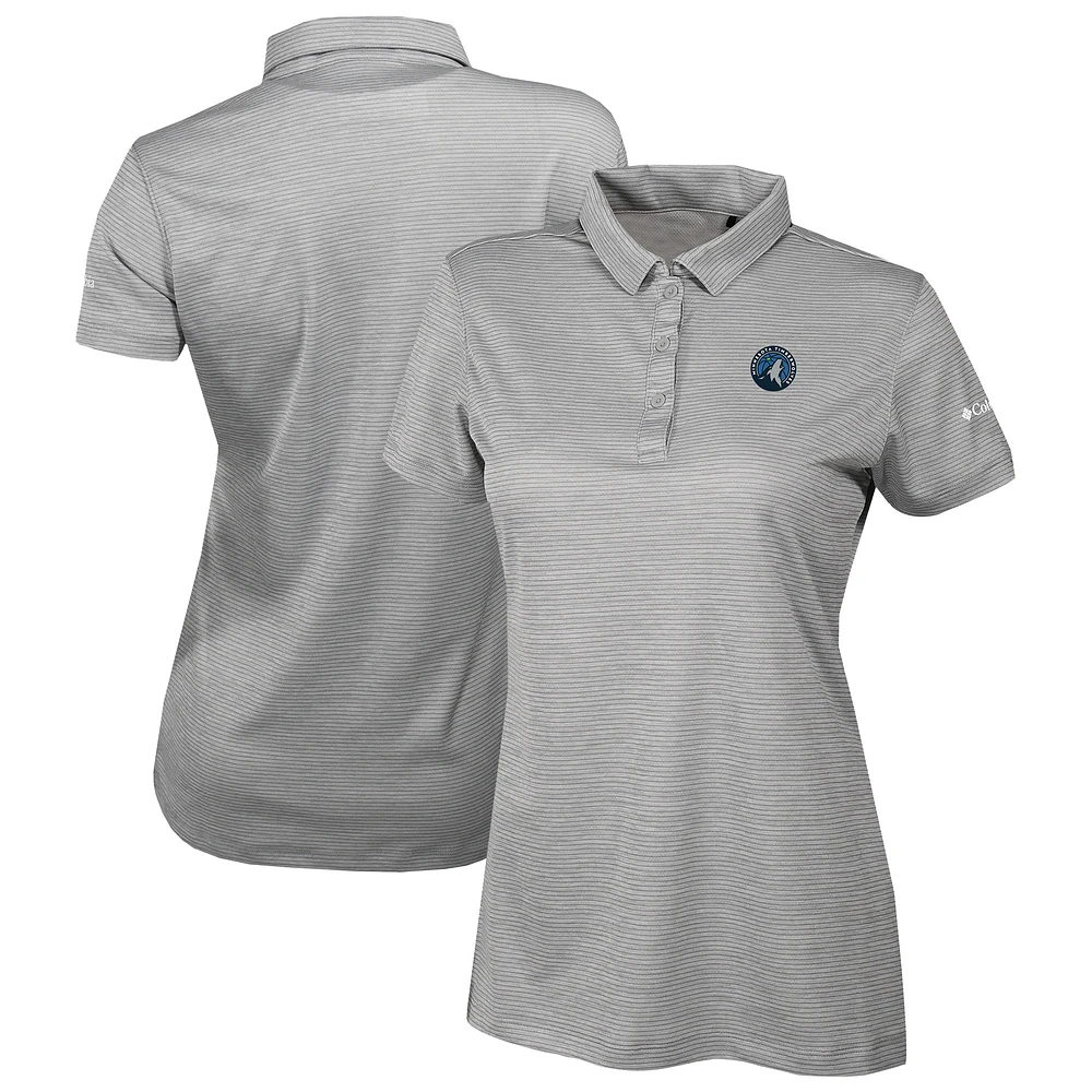Women's Columbia Gray Minnesota Timberwolves Omni-Wick Set II Polo