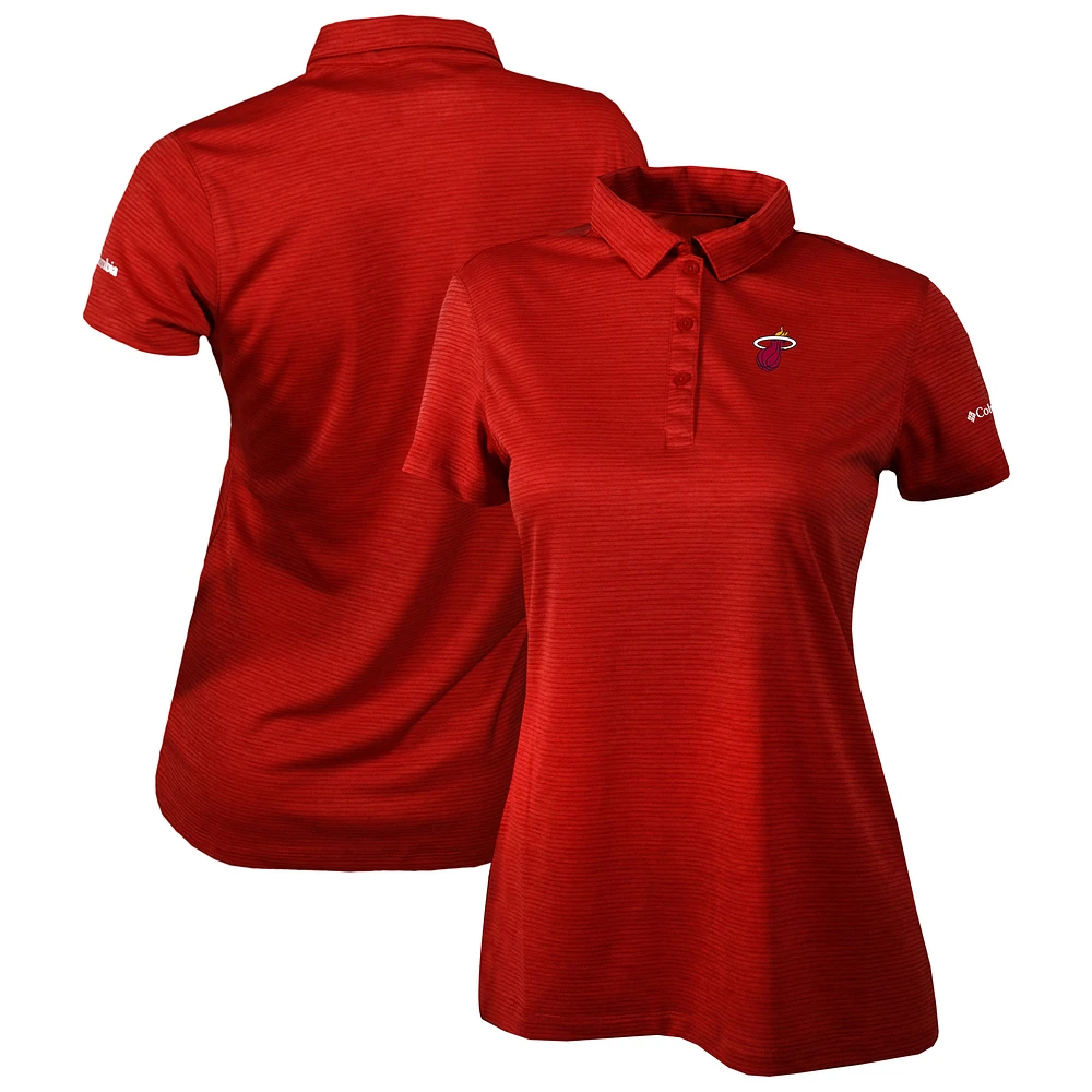 Women's Columbia Red Miami Heat Omni-Wick Set II Polo