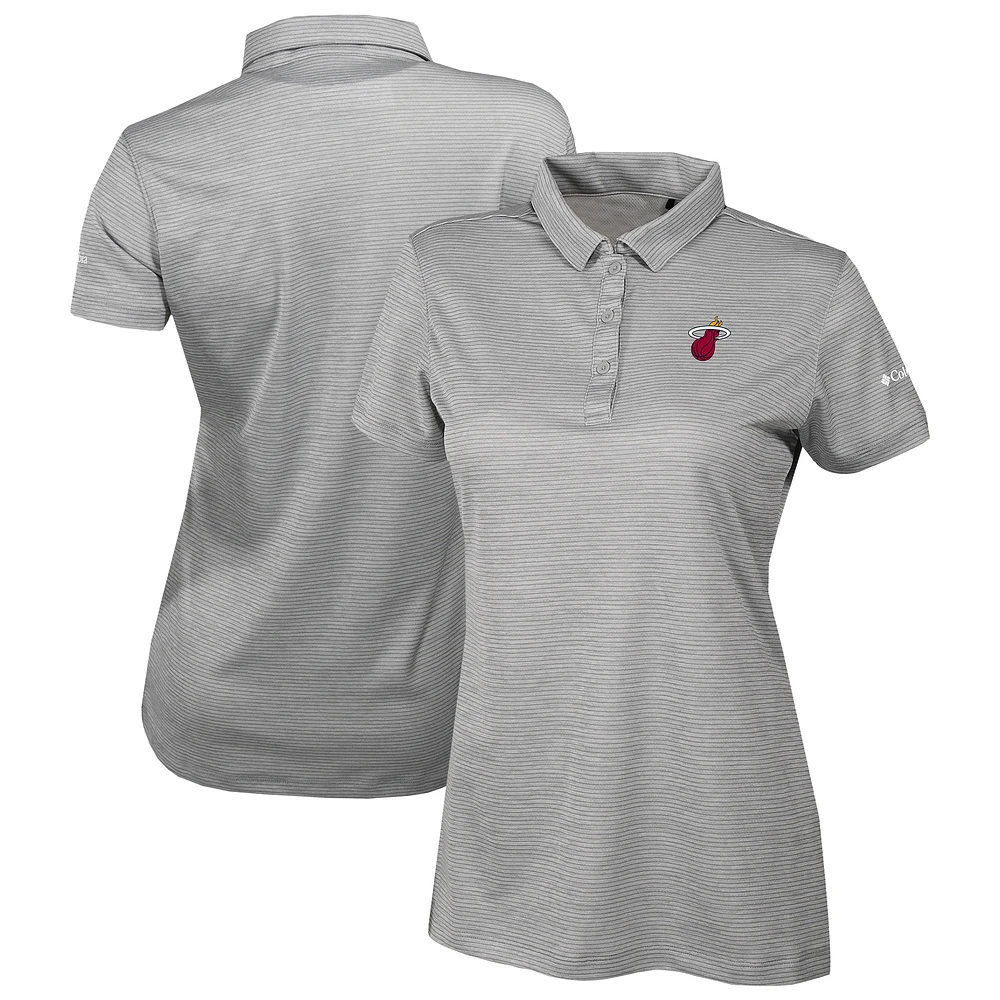 Women's Columbia Gray Miami Heat Omni-Wick Set II Polo