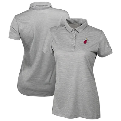Women's Columbia Gray Miami Heat Omni-Wick Set II Polo