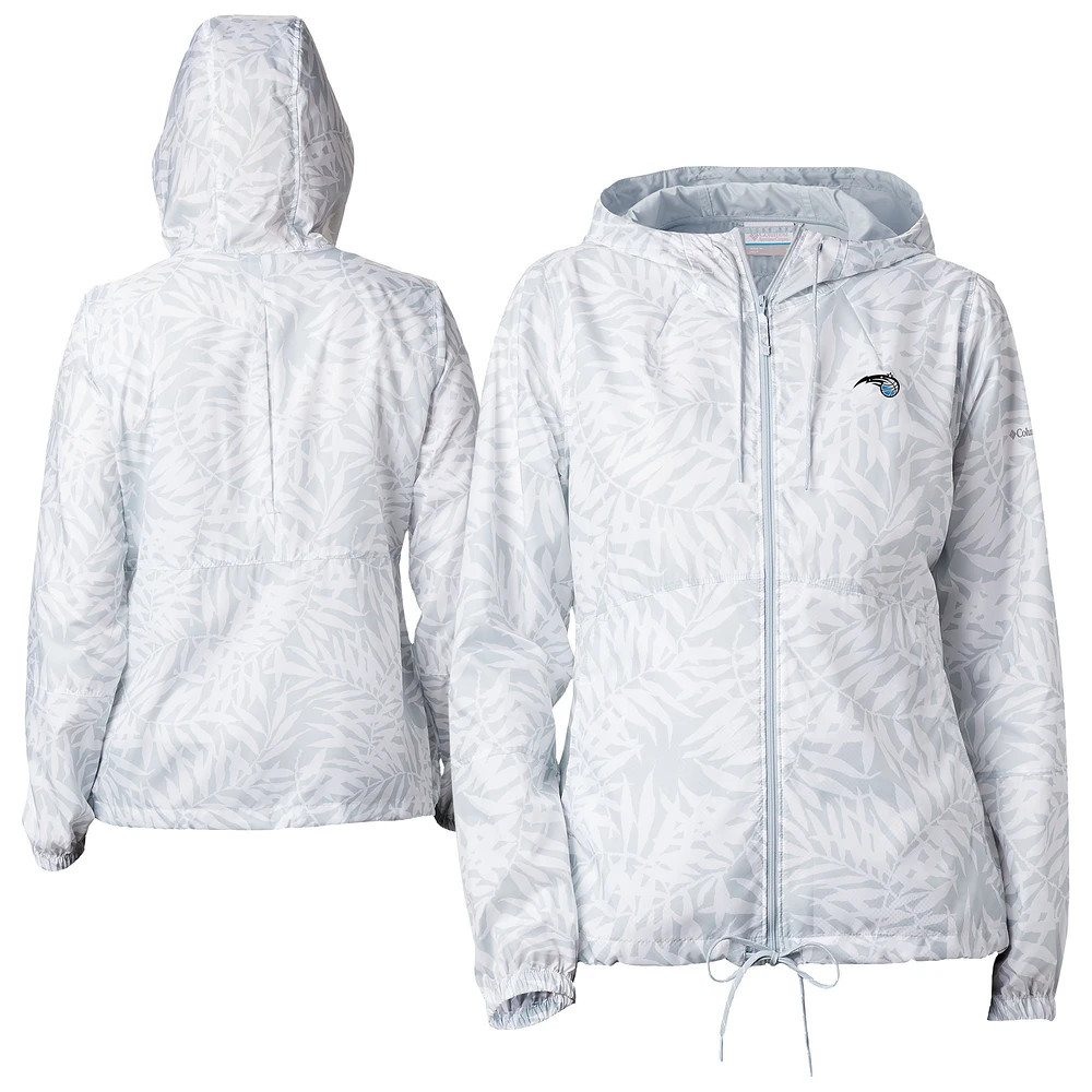 Women's Columbia White Orlando Magic Flash Forward Full-Zip Windbreaker Jacket